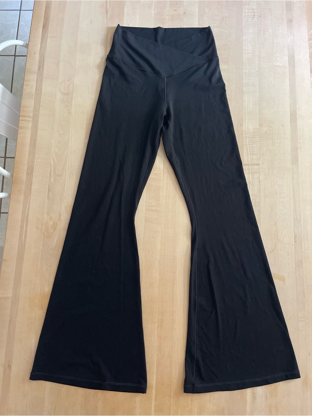 OFFLINE by Aerie Real Me High Waisted Crossover Black Flare Leggings